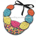 2015 fashion bib necklace Bohemian wooden beaded collar necklace